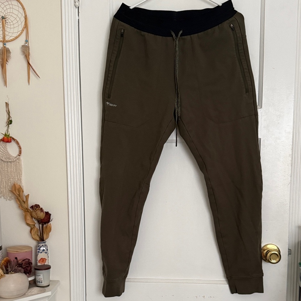 MEN’S size M Roark Olive Joggers with Black Waistband